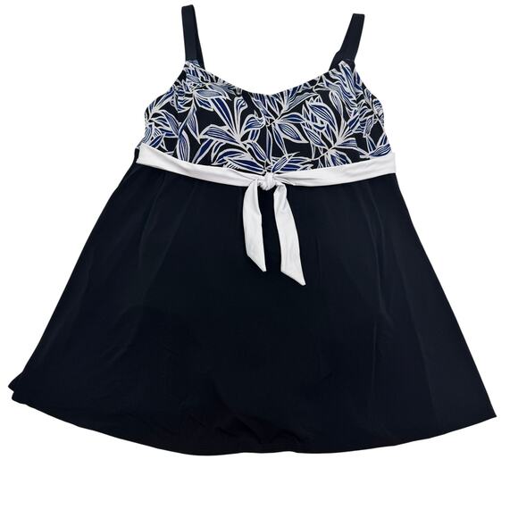 St. John's Bay Pool Beach Vacation Swim Dress With Tie Women's Size 18W - Picture 1 of 11